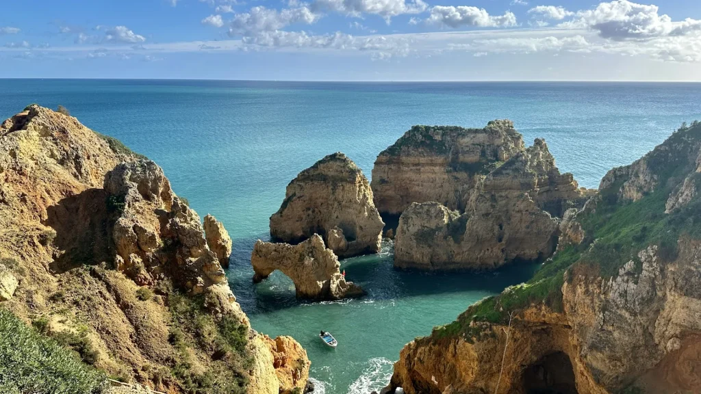 Ponta da Piedade sziklái és öblei az Algarvén, Portugália